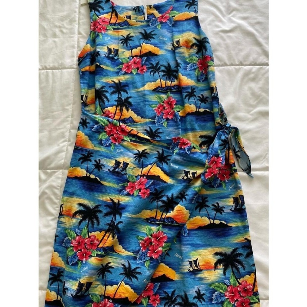 KIINI Blue Tropical Print One-Piece with Pink Floral Accents